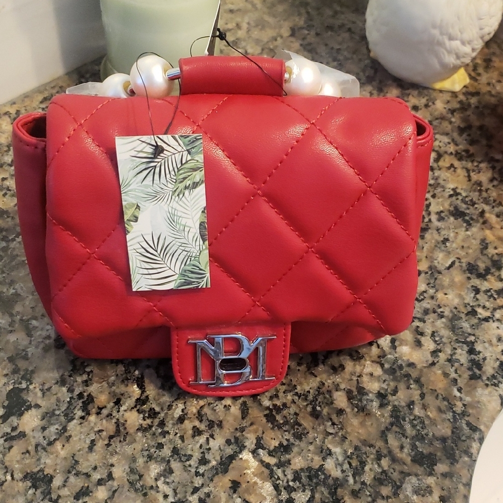 Bagley Mischka Mini                Quilted  Bag w/ removeable Strap